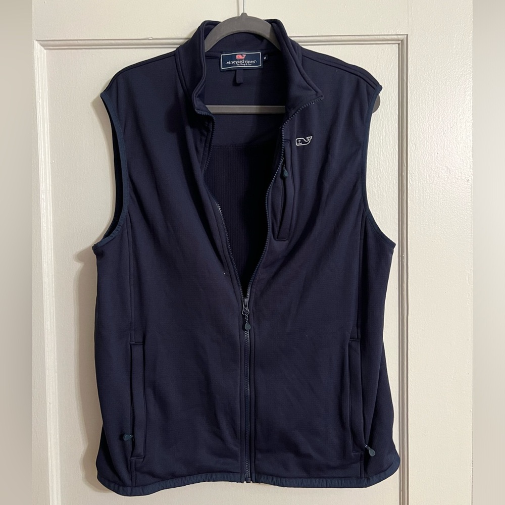 Navy Vineyard Vines Zipper Vest